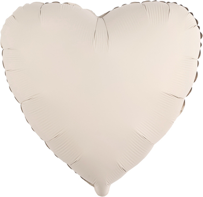 Сердце 18" Кремовый Латте, Матовый Fm