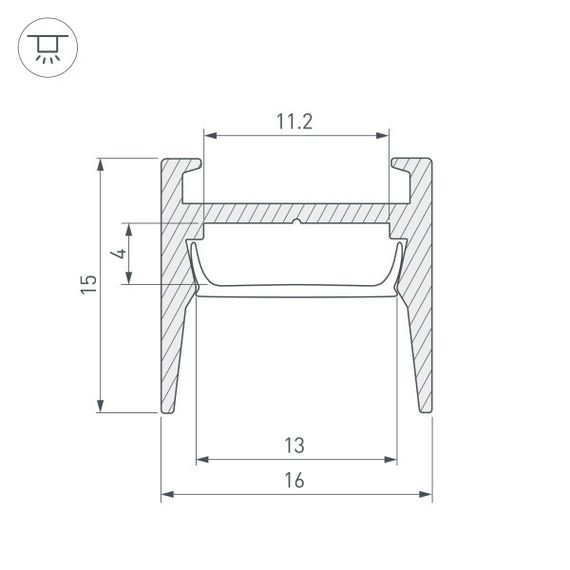 Профиль Arlight Mic-H-Comfy-2000 Anod Black 029847