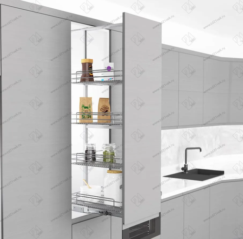 S-1126-С Шкаф-колонна в базу 350 мм, Starax, 5-ти ярусная, (280х510х1400-1550 мм)