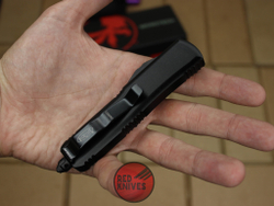 Нож Microtech UTX-85 T/E - черная рукоять, танто клинок, черный RK-392
