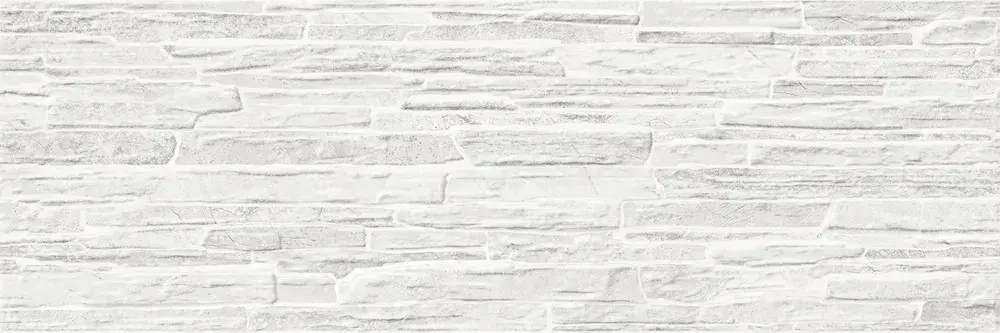 Настенная плитка ALMA Ceramica TWA11ROK017 Rocko 60x20 светло-серая глянцевая рельефная под бетон / цемент