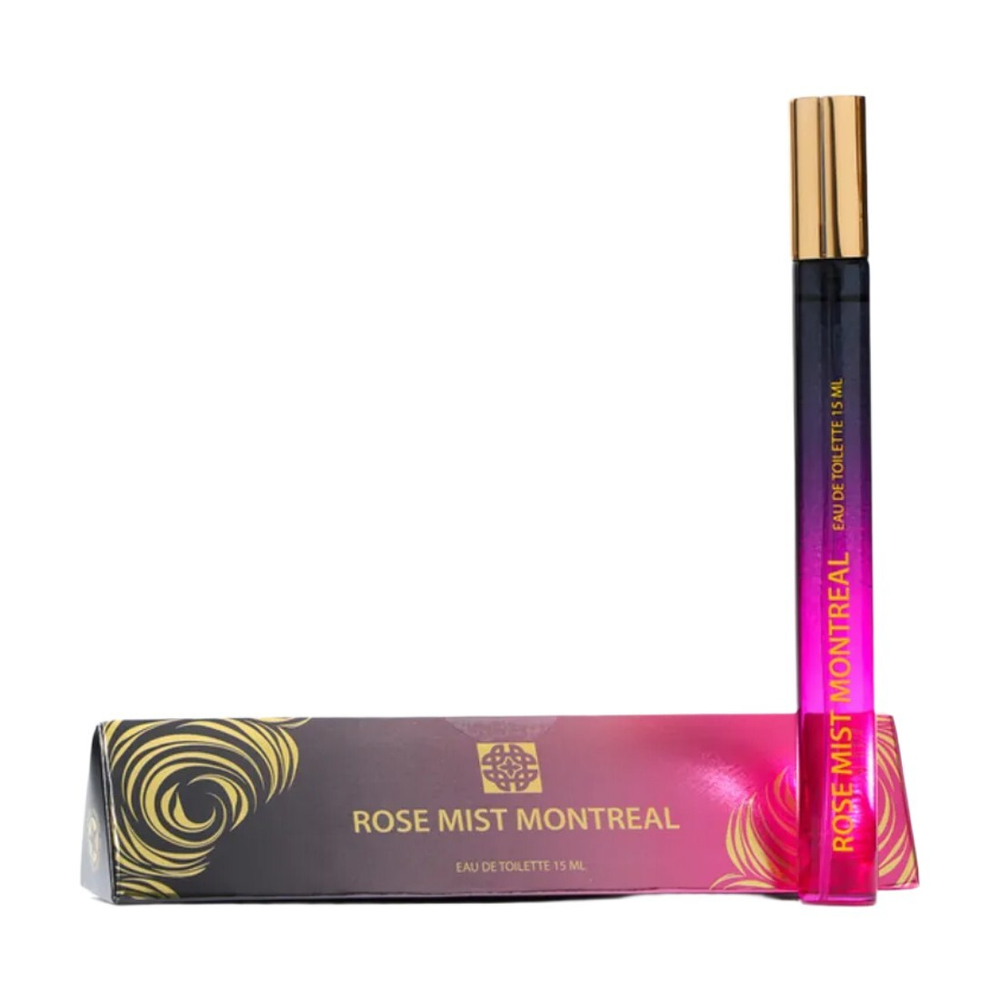 Туалетная вода Rose Mist Montreal edT 15 мл для женщин — миниатюрный флакон с нежным ароматом роз, аналог люксовой парфюмерии.