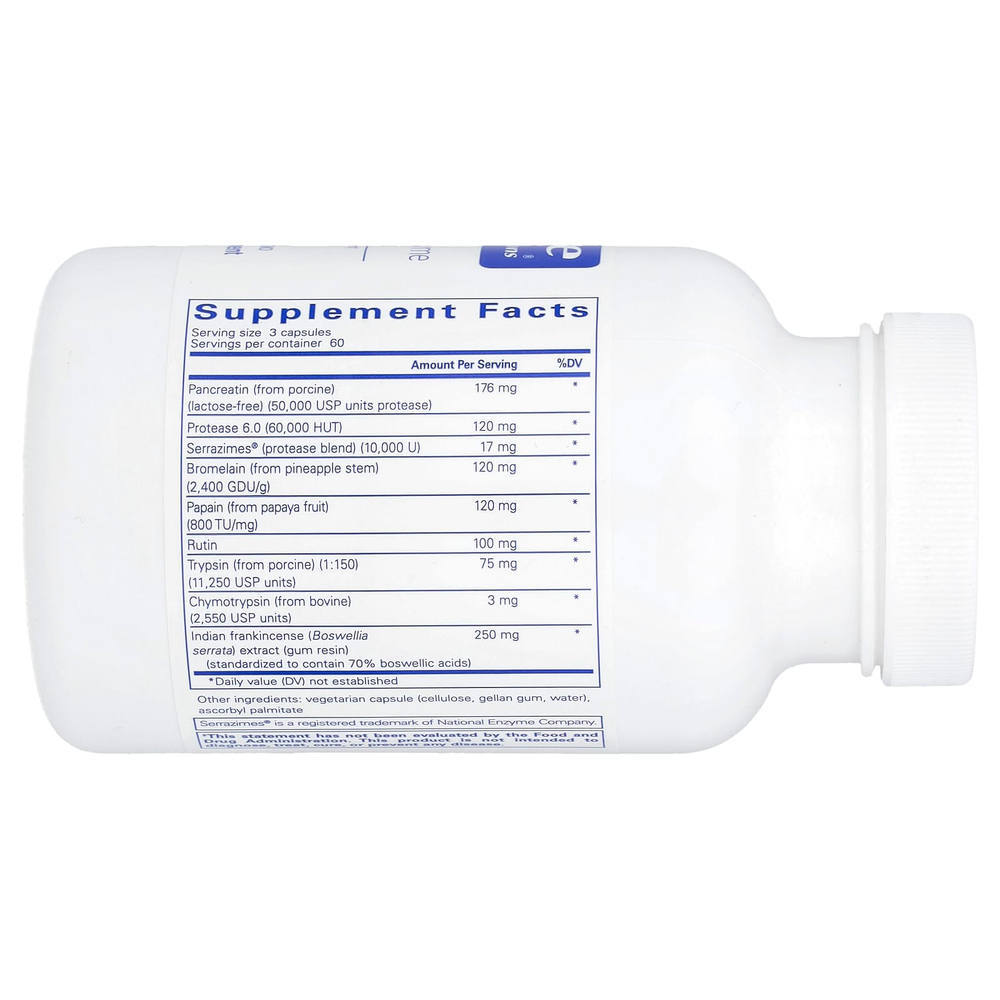 Pure Encapsulations, Комплекс системных ферментов, 180 капсул