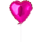 Шар фольгированный Сердце 23 см (Фуксия)