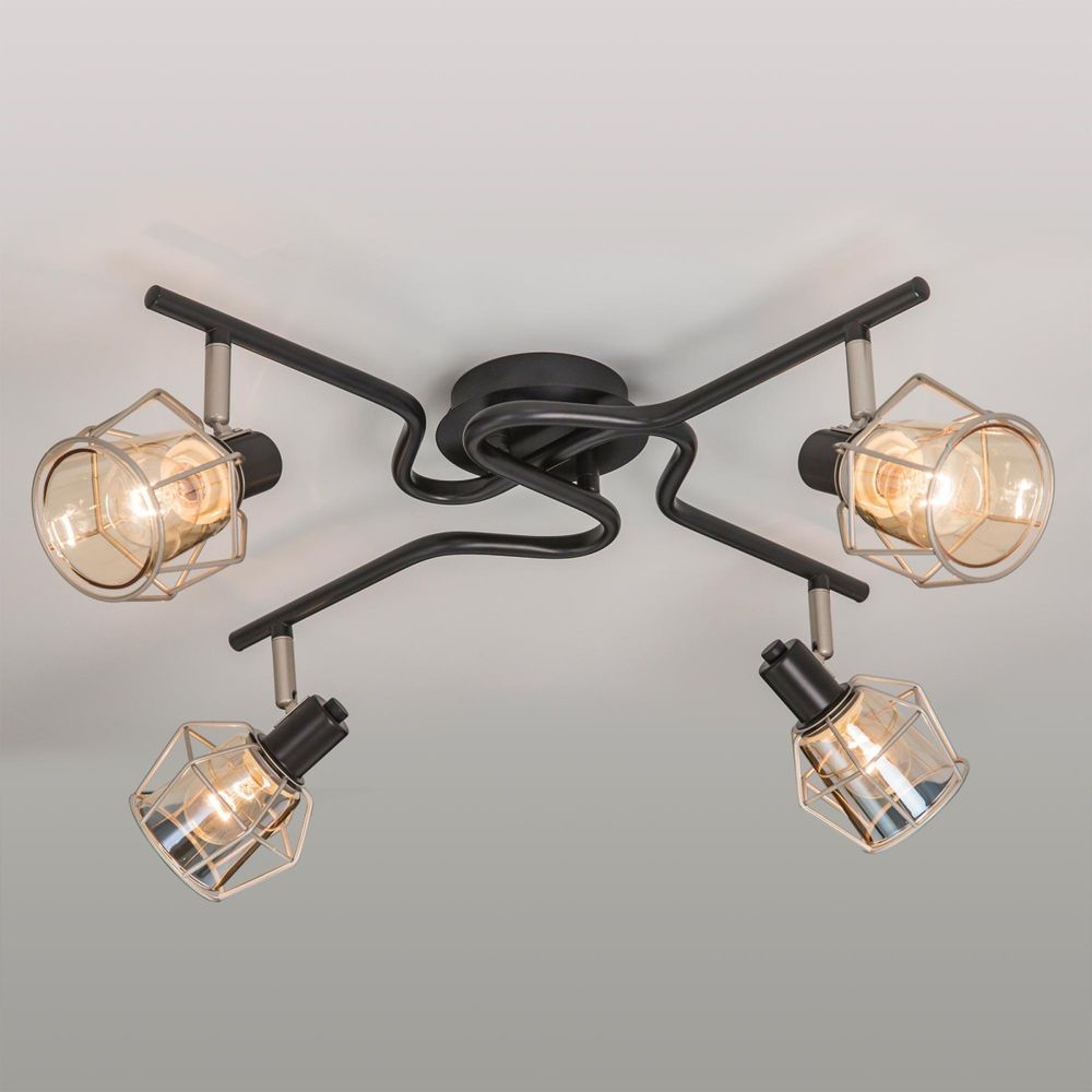 Citilux Таверна CL542541 Люстра потолочная поворотная Чёрная