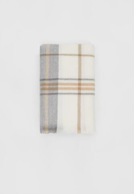 STRADIVARIUS Клетчатый шарф, серый