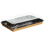 Контейнер бумажный Sushi Box Black 1200 мл 152х241х24 мм 1/400
