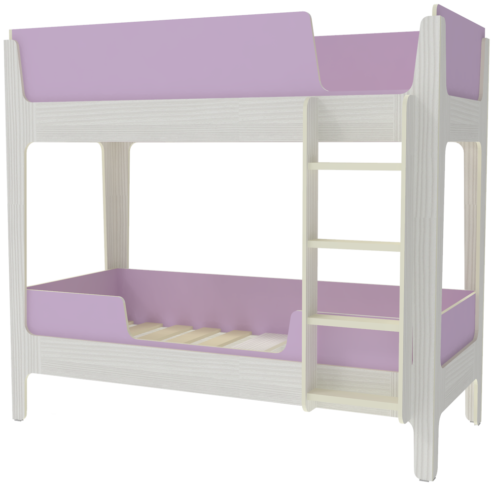 Кровать двухъярусная КарИВи Лотос Белое Дерево Ирис