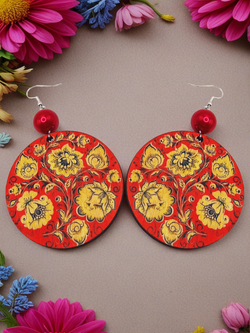 Серьги Хохлома