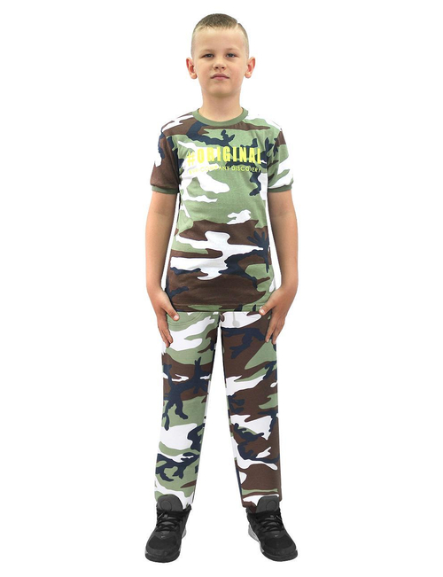 Брюки детские Военно-полевые цв.Зеленый КМФ
