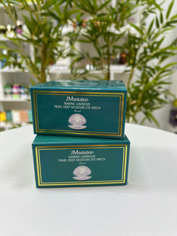 JMsolution Гидрогелевые патчи с протеинами жемчуга и морской водой MARINE LUMINOUS PEARL DEEP MOISTURE EYE PATCH Pearl