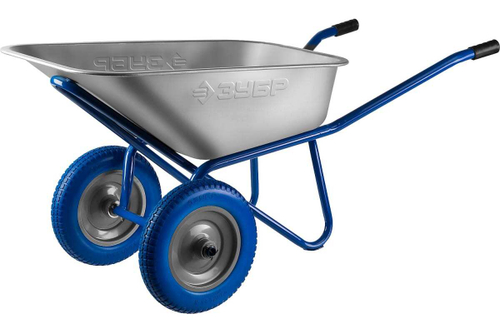 Строительная двухколесная тачка Зубр ПТ-300 110 л, грузоподъемность 240 кг 39911_z01