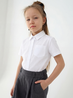 Рубашка с коротким рукавом, белая