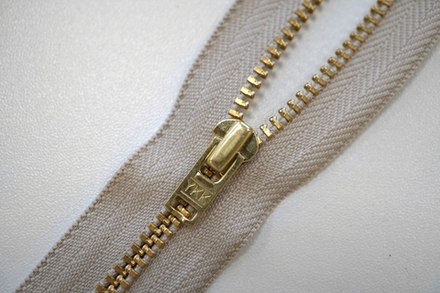 Молния Джинс, неразъемная, латунь YKK Тип 3 16 см, цв.572