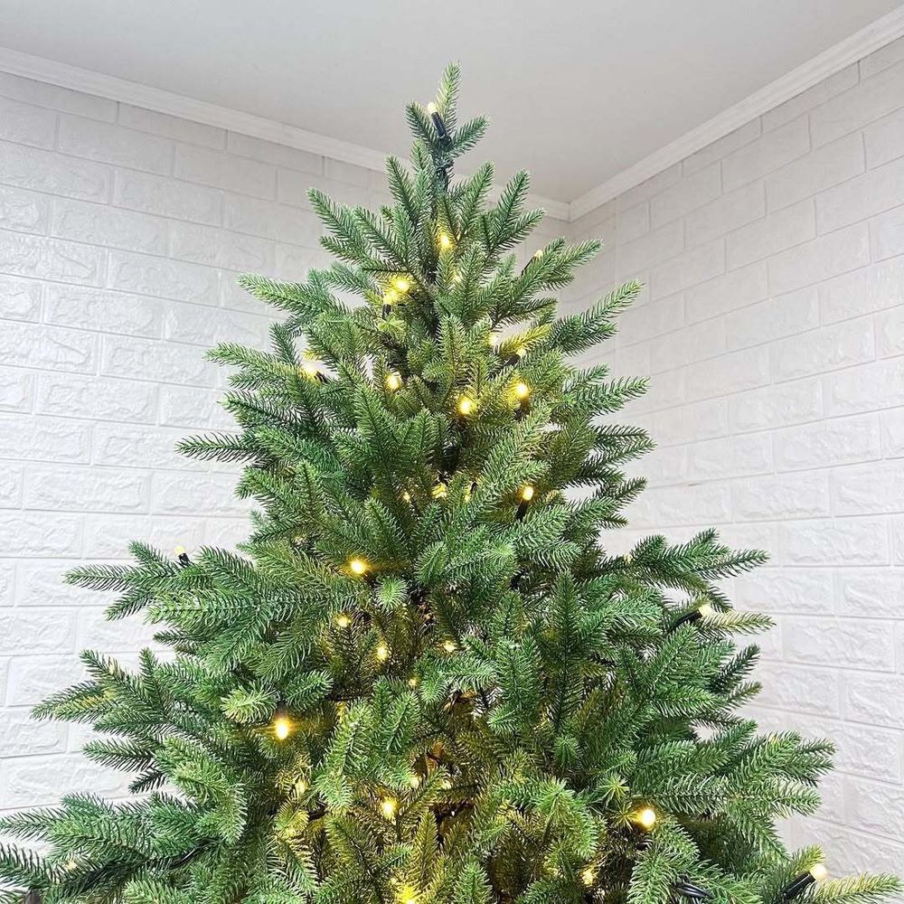 Елка с гирляндой встроенной «Сириус» (Литая хвоя) 270 см / 2,7 м