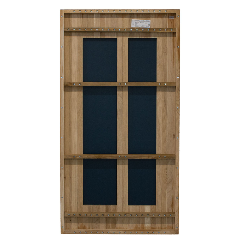 Зеркало настенное прямоугольное Пиафорте 1195х630 с деревянной рамой / зеркало в прихожую из массива дикого дуба