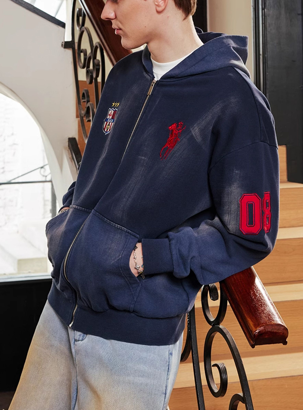 Худи HARSHandCRUEL Washed Zip-Hoodie