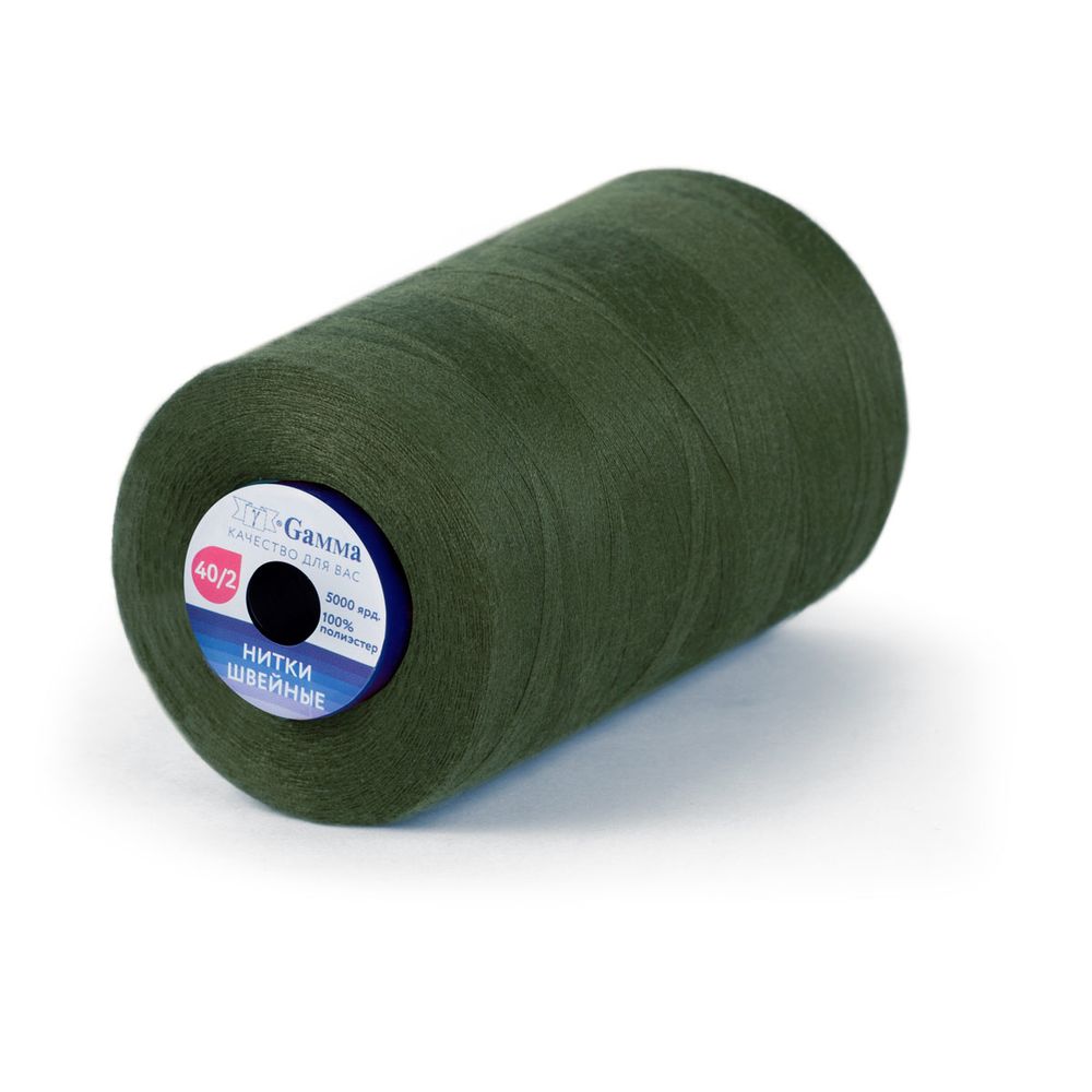 Нитки универсальные Gamma 40/2, 4570 м (5000 ярд) / 1 кат., 411 сине-зеленый