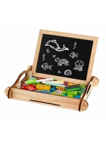 76842/Бизи-чемоданчик "Рыбалка": доска для рисования, меловая доска, магнитные фигурки и фигурки для