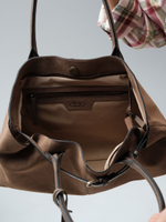 Замшевая сумка Daniela DBR 31375 серо-коричневый