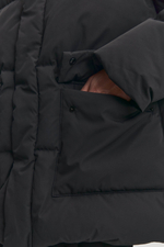 Пуховик удлиненный без капюшона | graphite