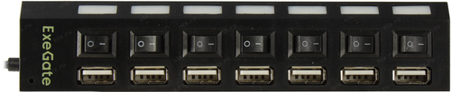 Разветвитель Exegate DUB-72SW <EX293978RUS> 7-Port USB2.0 HUB