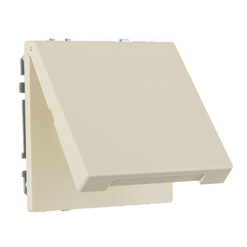 Розетка IP44 крышкой, 16А 250В пружинные зажимы c/з LIREGUS MODERN IKL16-208-01.M/SM слоновая кость матированная