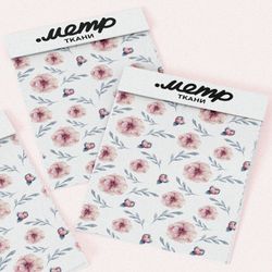 Ткань оксфорд 600 нежные цветы с веточками