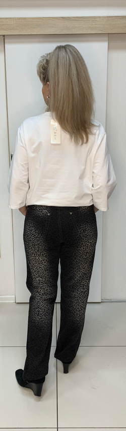 Джинсы немецкие с леопардовым выбелением