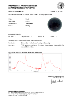 Браслет из черного натурального янтаря