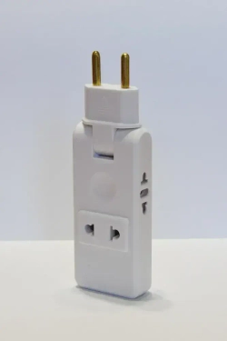 Тройник плоский поворотный 4 розетки усиленный, разветвитель 180 градусов, переходник