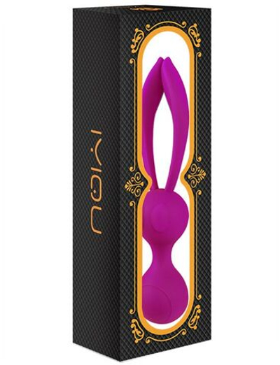 Ярко-розовые вагинальные шарики Rabbit (Цвет: ярко-розовый)