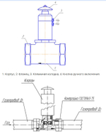 Клапан электромагнитный газовый КЭГ-9720 Ду25 (НО), 40В