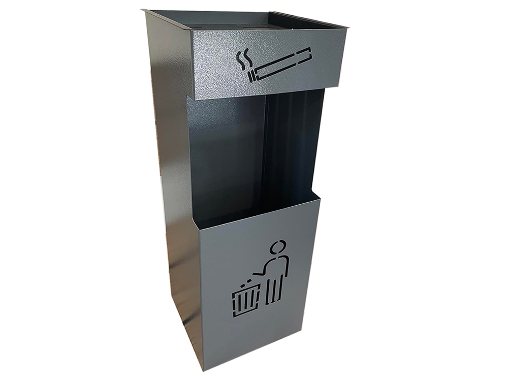 Урна напольная с пепельницей серая УН-Б 200*240*755
