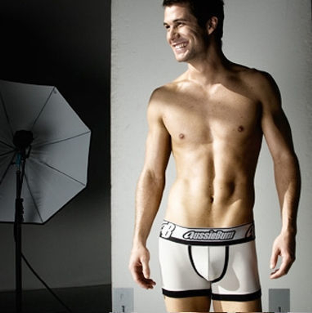 Мужские трусы хипсы Aussiebum Lightening Hip Black & White