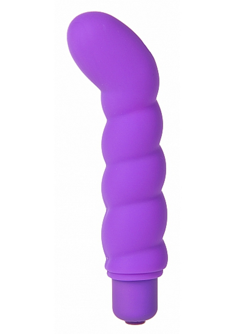 Фиолетовый вибратор со стимуляцией точки G - 18 см. (Цвет: фиолетовый)