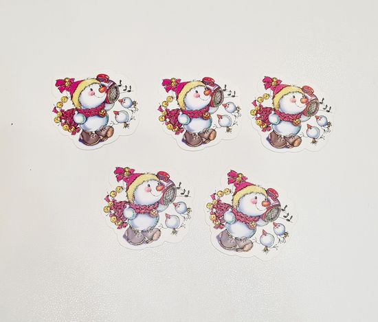 Новогодние малышки-открытки, (10 шт.)