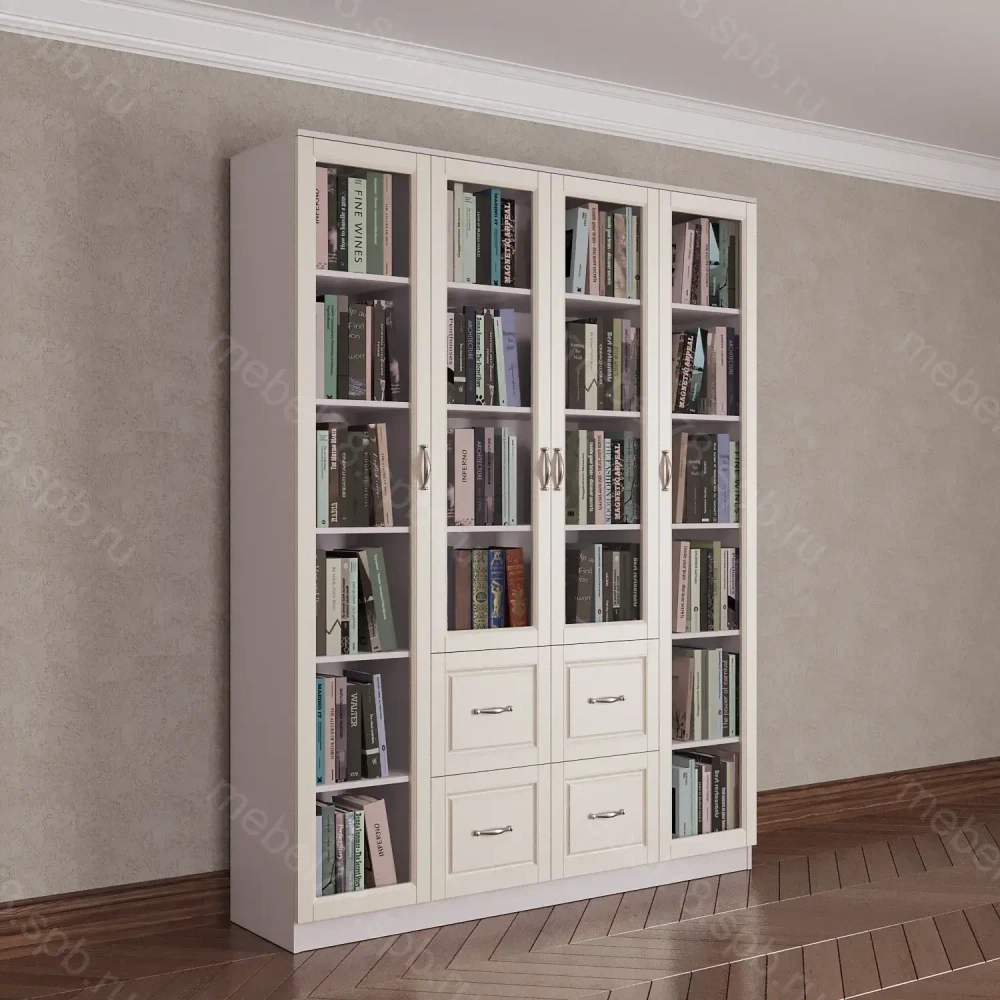 Шкаф книжный 4/6 (мадес)