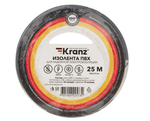 Изолента ПВХ KRANZ 0,13х15 мм, 25 м, серая KR-09-2108