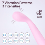 Розовый вибратор 17,5см с гладкой поверхностью для стимуляции точки G Selove TouchBend Slim Curved G-Spot Vibrator with Flexible Neck Pink