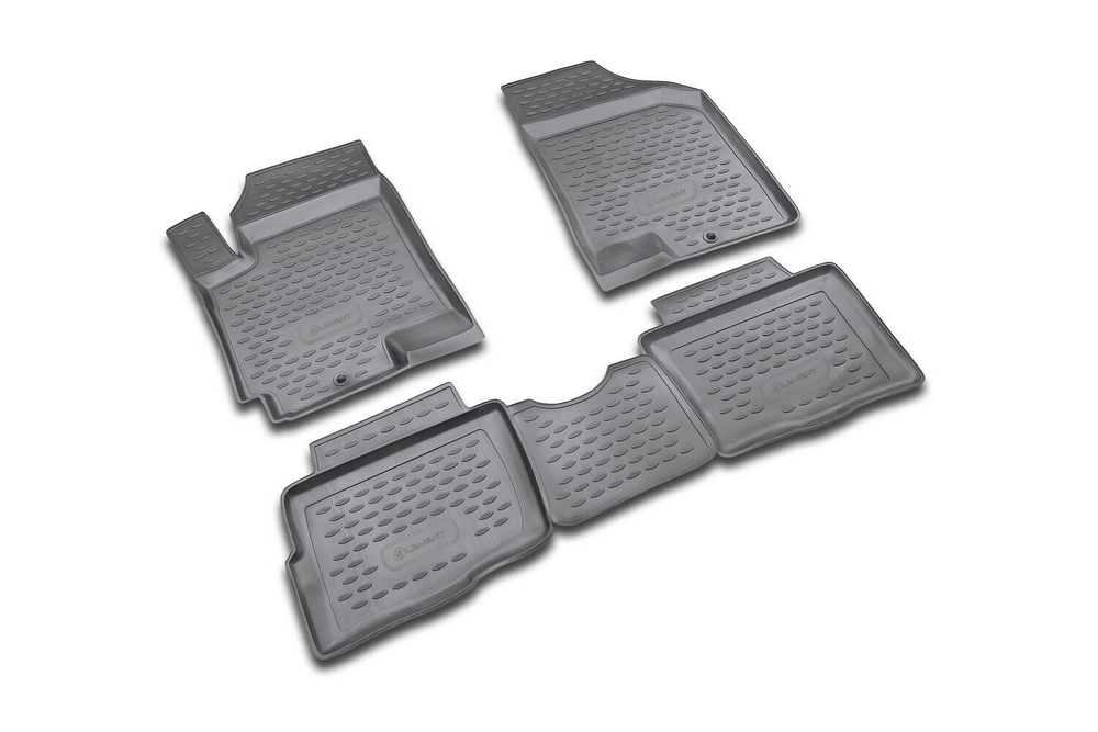 Коврики Standard, в салон для KIA Soul (I) 2008-2014, 4 шт. (полиуретан, чёрные) Element.NLC.25.25.210