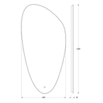 Зеркало Evoform с LED-подсветкой 26 W 60х120 см Сенсорный выключатель Теплый белый свет
