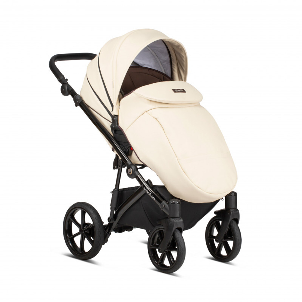 Коляска 2 в 1 Tutis Viva Life New 2020 VANILLA №086 (Ваниль эко-кожа)