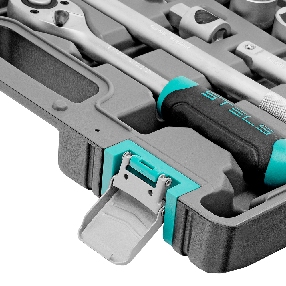 Набор инструментов, 1/2", CrV, пластиковый кейс 31 предмет Stels