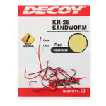 Крючок Decoy одинарный KR-25 #6 SANDWORM (в упаковке 10 штук)