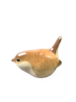 Фарфоровая статуэтка "Птичка - Крапивничек" ЛФЗ