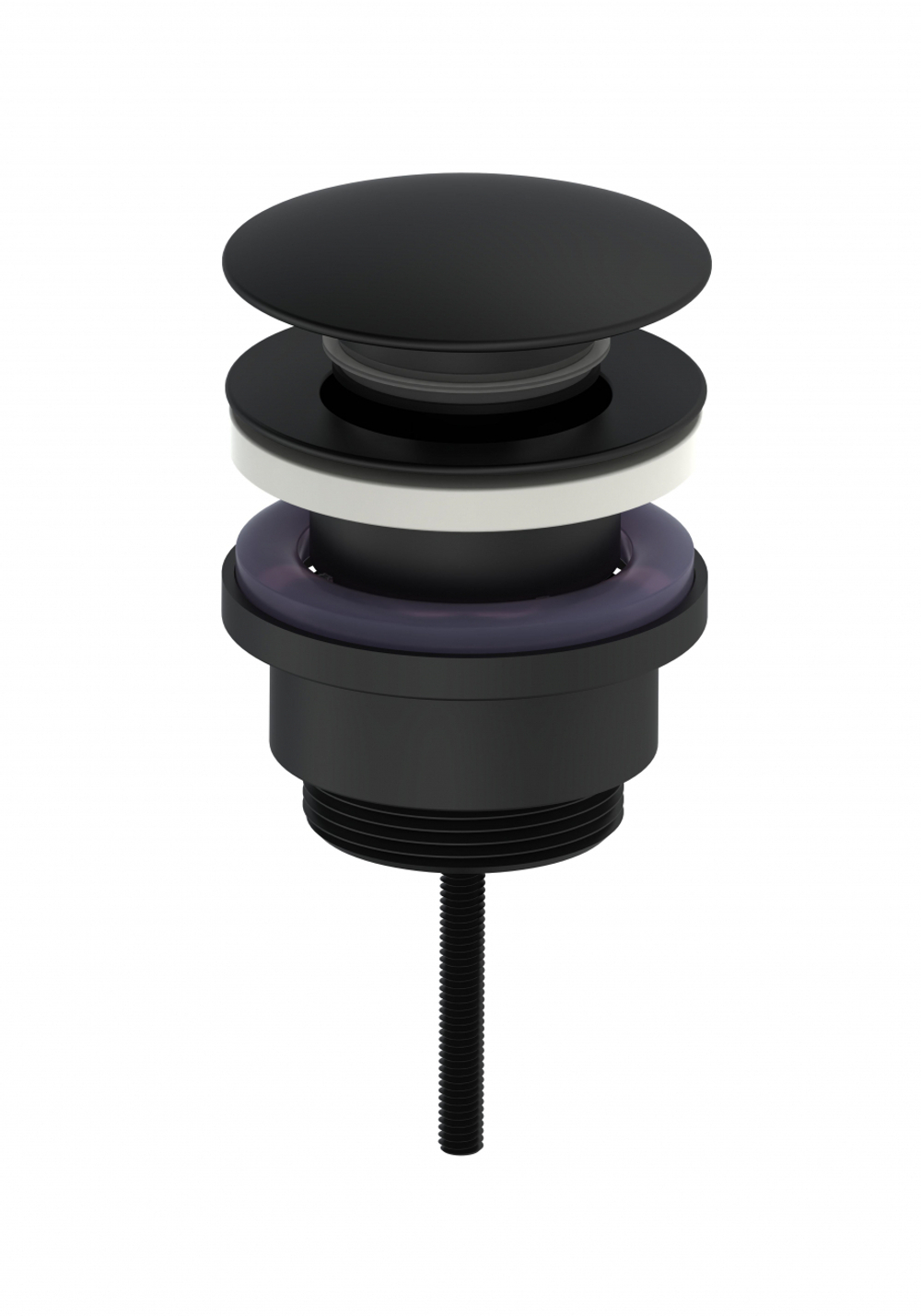 Донный клапан для раковины 1 1/4 WONZON & WOGHAND, Черный матовый (WW-88SS07-MB)