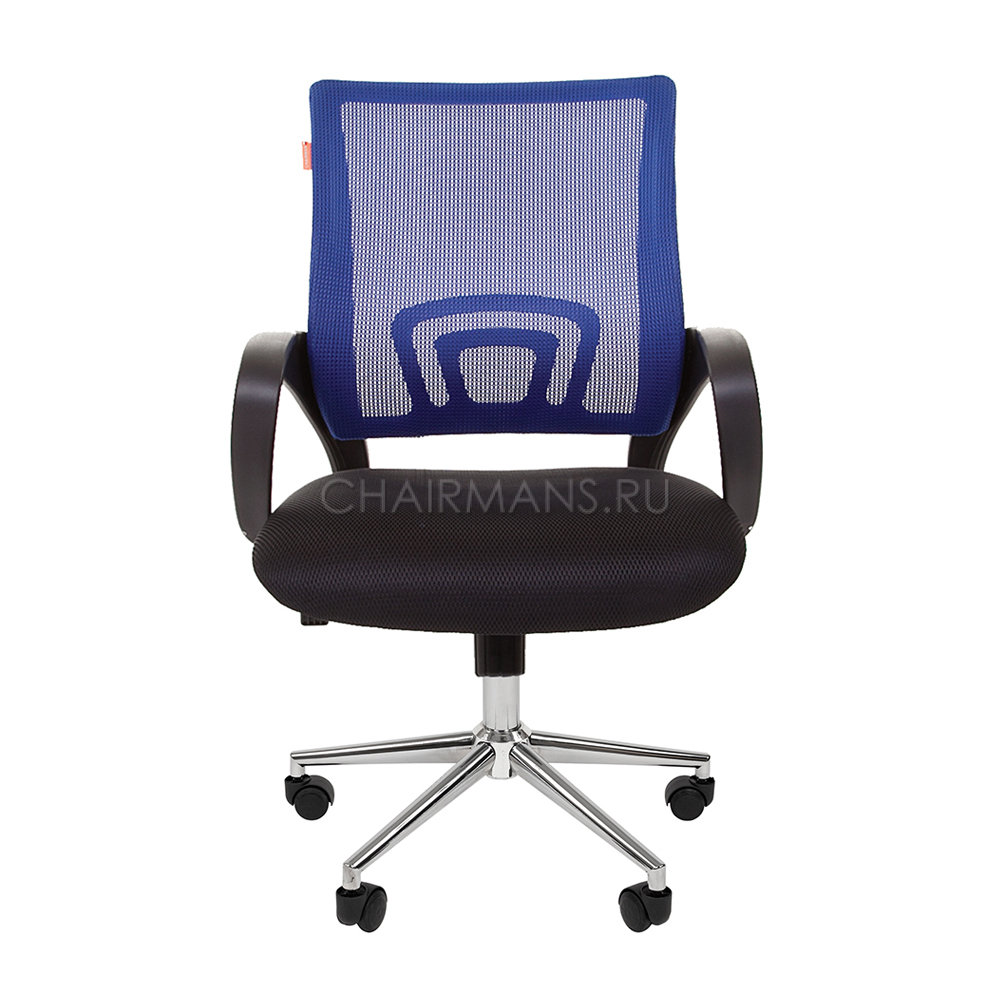 Кресло оператора Chairman 696 Chrome сетка/ткань синий/черный