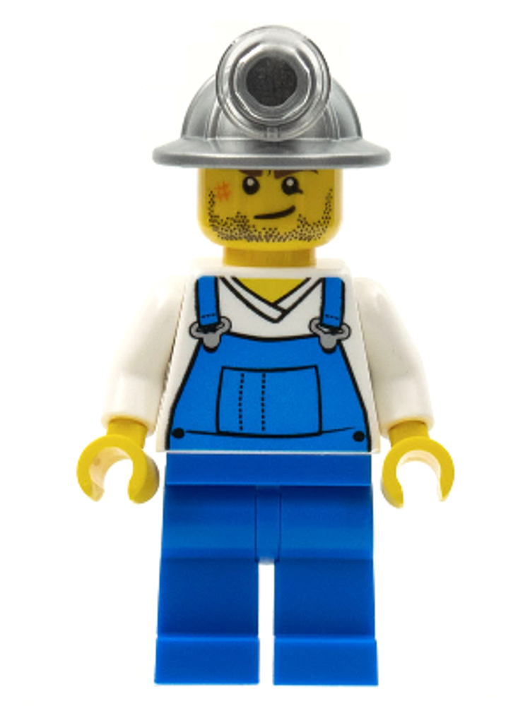 Минифигурка LEGO Cty0310 Шахтер — синий комбинезон