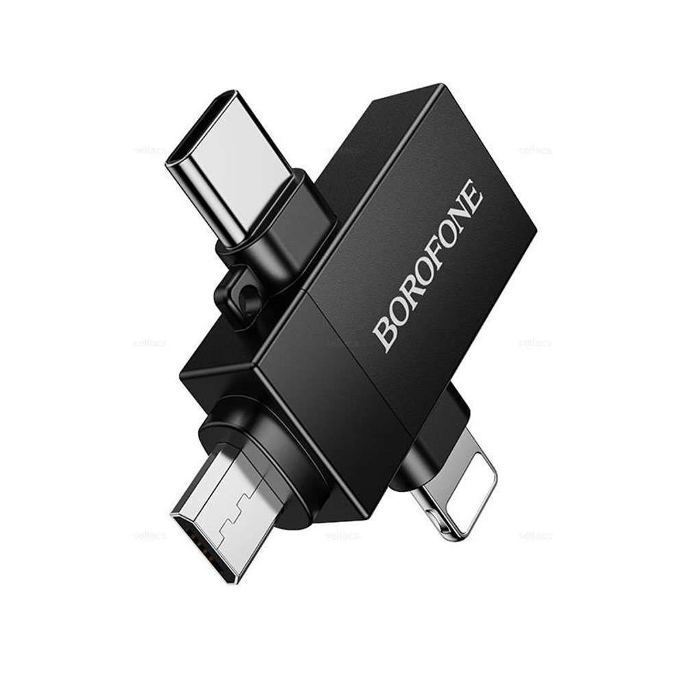 BV26D iP штекер/Type-C штекер/Micro штекер на USB гнездо USB2.0 3-в-1 адаптер